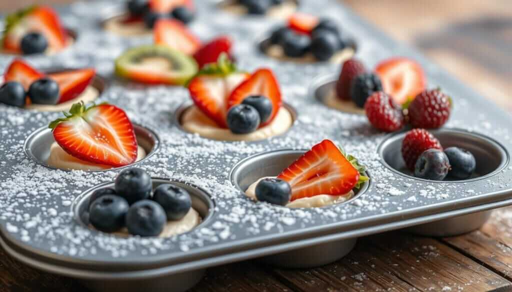 Mini Cheesecake Bites in Muffin Pan