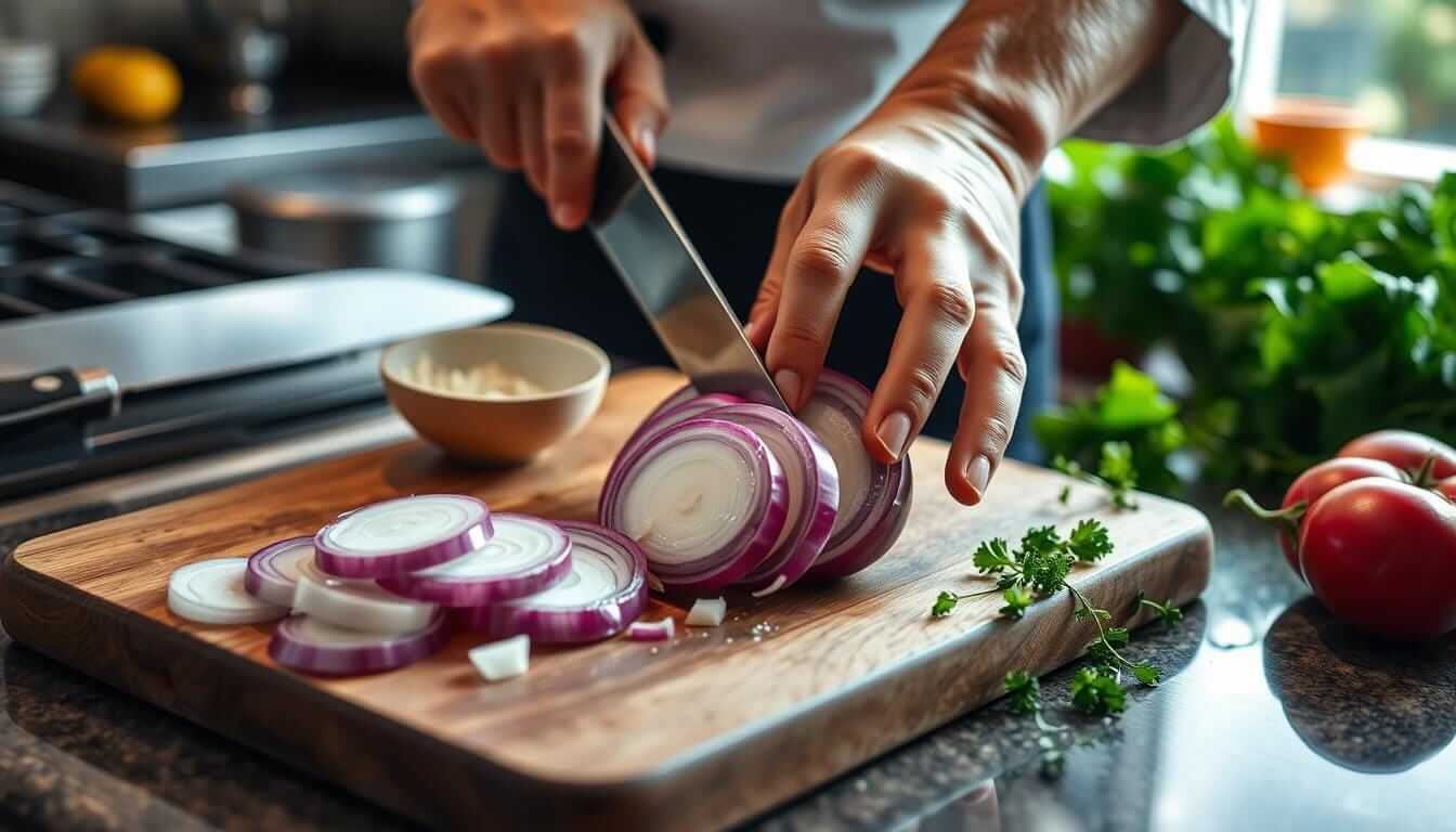 Professional Onion Dicing Technique