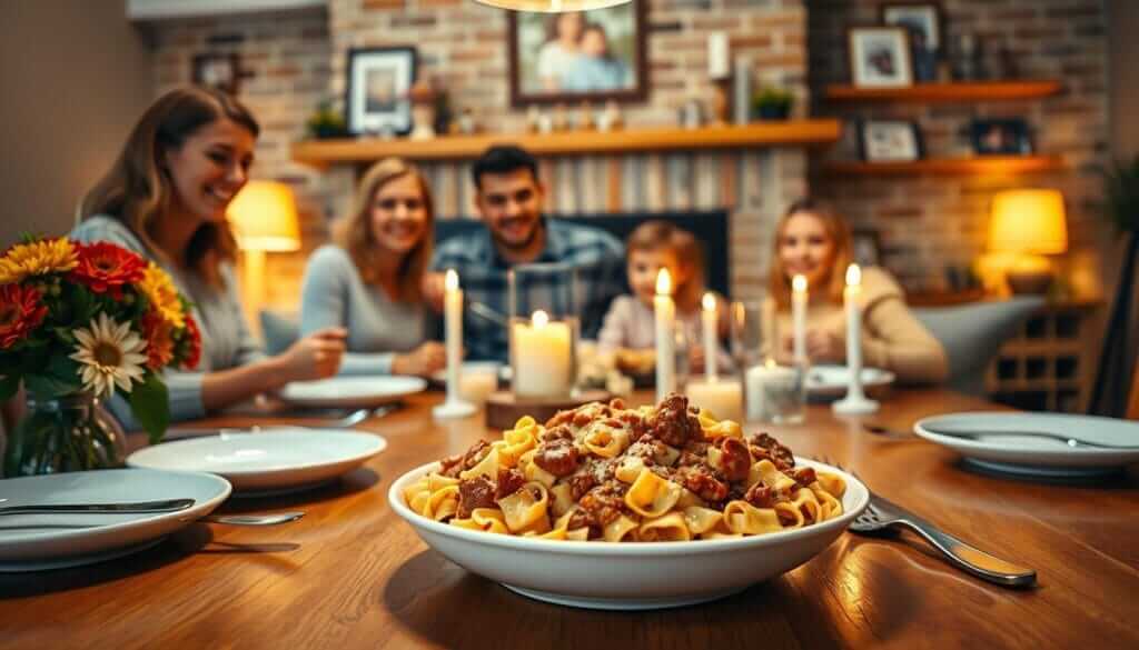 Bowtie Pasta Family Dinner