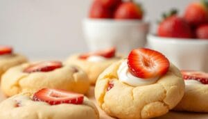 Easy strawberry cheesecake cookies