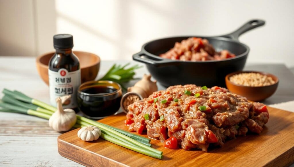 Ingredients for Ground Beef Bulgogi