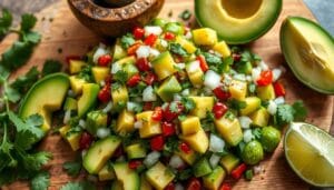 Mexican avocado tomatillo spicy salsa recipe