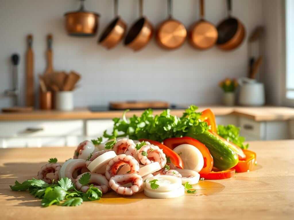 Portuguese Octopus Salad Preparation