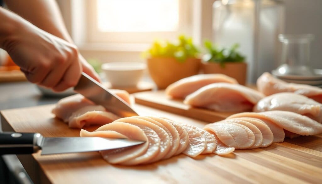 Preparing Chicken Cutlets