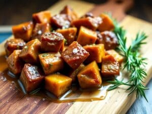 Slow cooker garlic butter beef bites