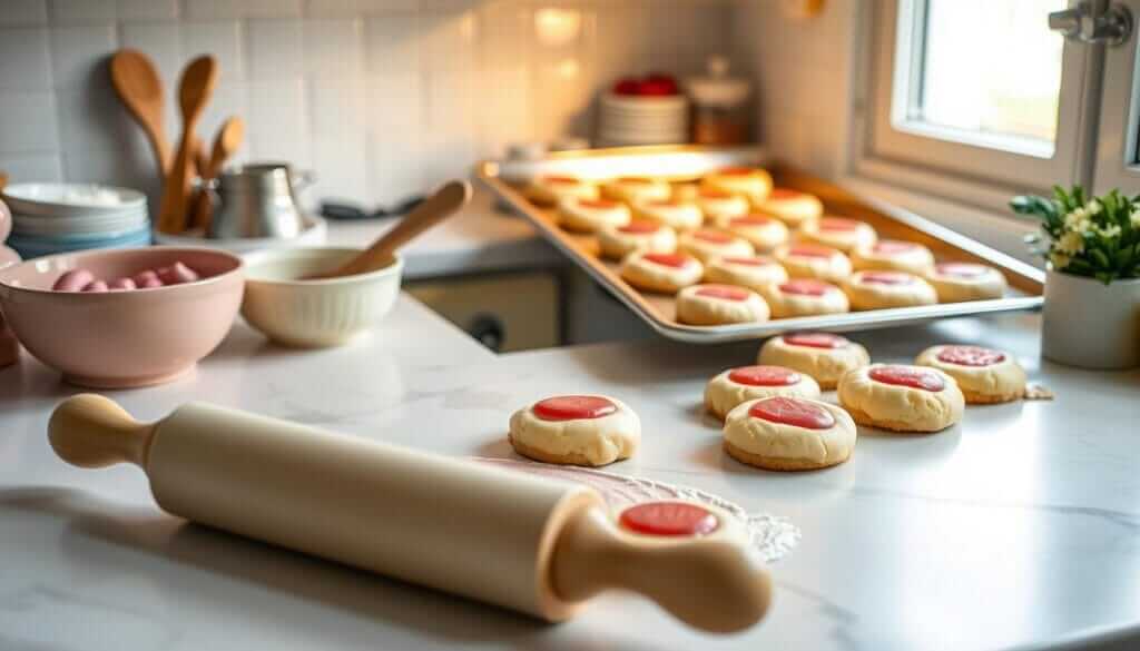 Soft Strawberry Cheesecake Cookies Baking Process