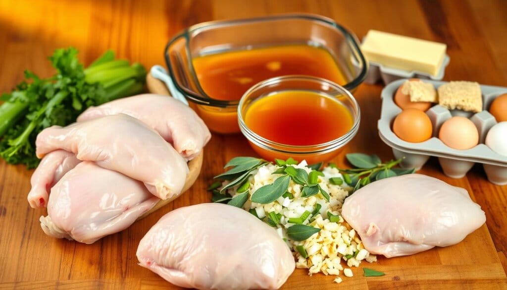 Southern Chicken and Dressing Ingredients