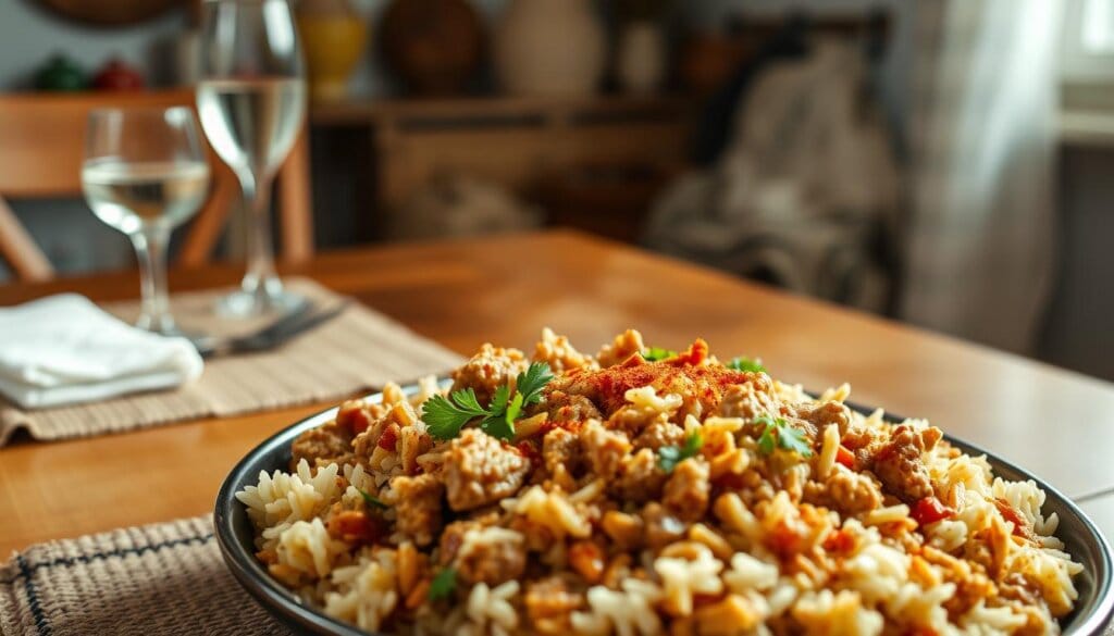 one-pot meals made with ground turkey and rice pilaf