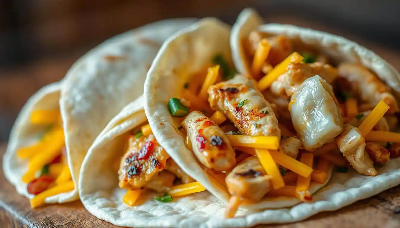 Cheesy Chicken Wraps